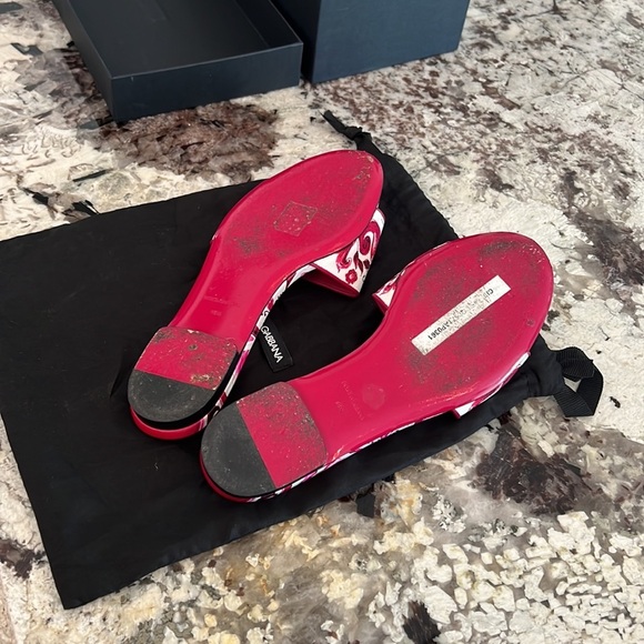 DOLCE & GABBANA PRINTED CANCAS SLIDES SIZE 38.5 - Picture 16 of 17